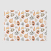 Papier Mousseline Motif Citrouille d'aquarelle amusant (Recto)