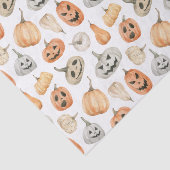 Papier Mousseline Motif Citrouille d'aquarelle amusant (Détail)