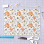 Papier Mousseline Motif Citrouille d'aquarelle d'automne (Artisanat)