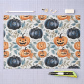 Papier Mousseline Motif Citrouille Halloween (Artisanat)
