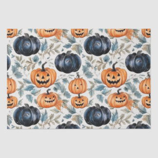 Papier Mousseline Motif Citrouille Halloween