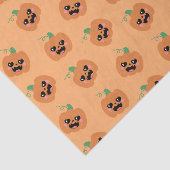 Papier Mousseline Motif Citrouille Halloween Kawaii (Détail)