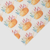 Papier Mousseline Motif Citrouille orange (Détail)