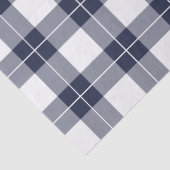 Papier Mousseline Motif classique bleu marine et blanc (Détail)