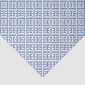 Papier Mousseline Motif Classique Clé Grecque Bleu Et Blanc (Détail)