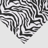 Papier Mousseline Motif classique de zèbre animal noir blanc (Détail)