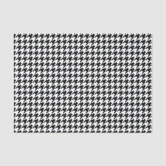 Papier Mousseline Motif classique en Houndstooth : Vintage noir et b (Recto)