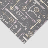 Papier Mousseline Motif clé style Steampunk (Détail)