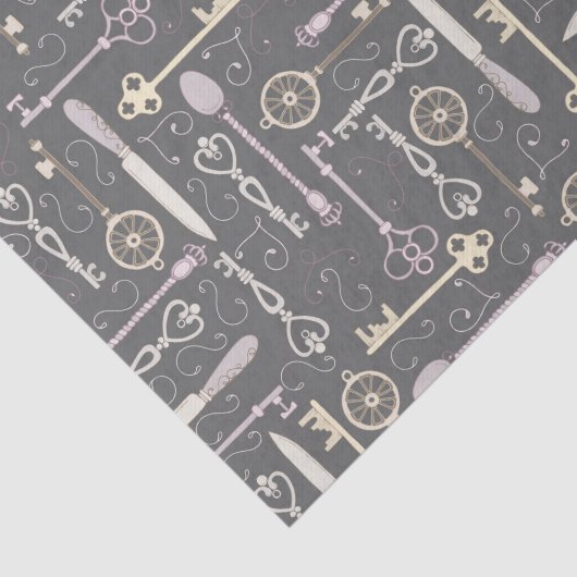 Papier Mousseline Motif clé style Steampunk (Détail)