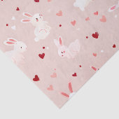 Papier Mousseline Motif Cœurs de Lapin Rose – Joli Lapin Pastel (Détail)