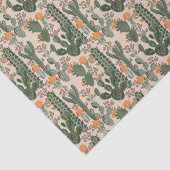 Papier Mousseline Motif coloré Cactus (Détail)