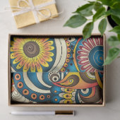 Papier Mousseline Motif coloré de Bohème de Boho rétro (Cadeau)