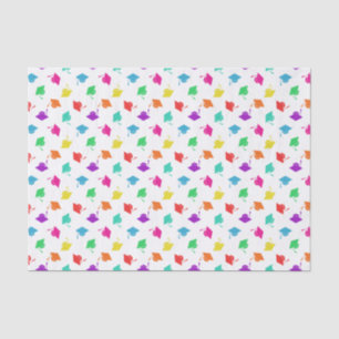 Papier Mousseline Motif coloré de casquette d'obtention du diplôme