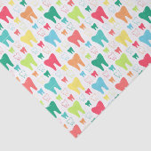 Papier Mousseline Motif coloré de dents (Détail)