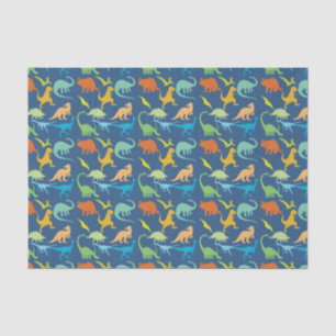 Papier Mousseline Motif coloré de dinosaures