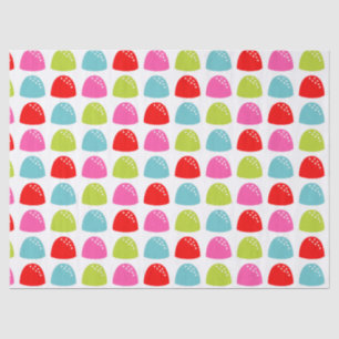 Papier Mousseline Motif Coloré de Gomme – Design Rétro de Bonbons
