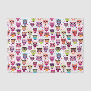 Papier Mousseline Motif coloré de hibou pour les enfants 2