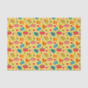 Papier Mousseline Motif coloré des ustensiles de cuisine