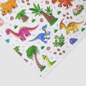 Papier Mousseline Motif coloré sans fil Jurassic Dinosaur (Détail)