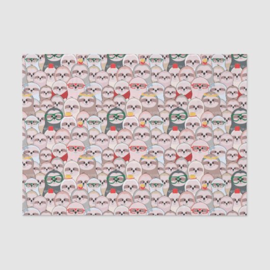 Papier Mousseline Motif comique de paresse (Recto)