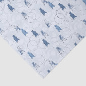 Papier Mousseline motif comportant un ours gris (Détail)