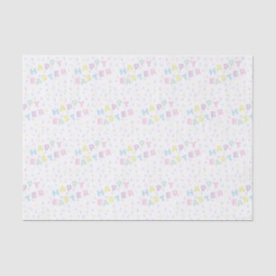 Papier Mousseline Motif Confetti de Pâques joyeux