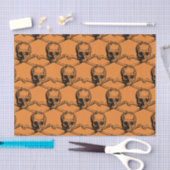 Papier Mousseline Motif Cool noir orange crâne Halloween partie (Artisanat)