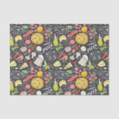 Papier Mousseline motif cool pizza carrelé (Recto)