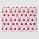 Papier Mousseline Motif Coquette Cherries (Recto)