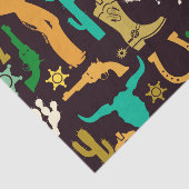 Papier Mousseline Motif Cowboy (Détail)
