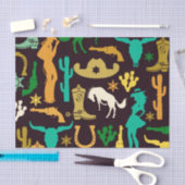 Papier Mousseline Motif Cowboy (Artisanat)