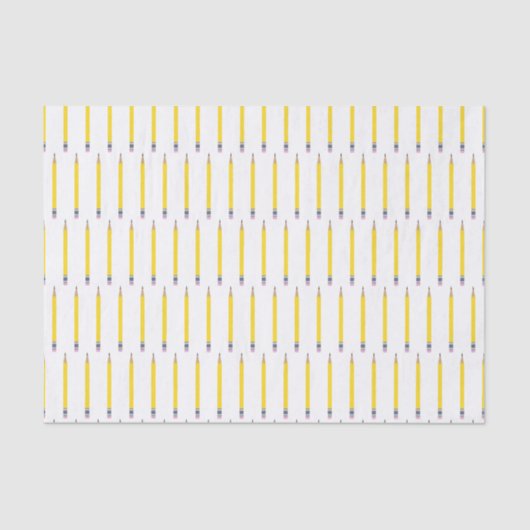 Papier Mousseline Motif crayon jaune fraîchement aiguisé (Recto)
