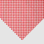 Papier Mousseline Motif croate en damier blanc rouge (Détail)