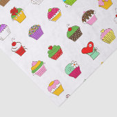 Papier Mousseline Motif Cupcake tiré à la main (Détail)