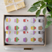 Papier Mousseline Motif Cupcake tiré à la main (Cadeau)