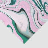 Papier Mousseline Motif d'agate vert et rose (Détail)