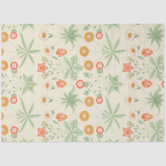 Papier Mousseline Motif Daisy (par William Morris) (Recto)