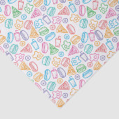 Papier Mousseline Motif d'aliments de préparation rapide (Détail)