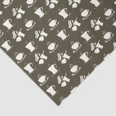 Papier Mousseline Motif d'amants de café sur le brun (Détail)