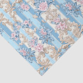 Papier Mousseline Motif damassé pastel baroque (Détail)