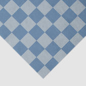 Papier Mousseline Motif damier bleu (Détail)