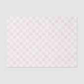Papier Mousseline Motif damier rose et blanc peint (Recto)