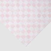 Papier Mousseline Motif damier rose et blanc peint (Détail)