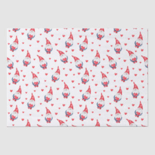 Papier Mousseline motif d'amour mignon avec génomes et coeurs