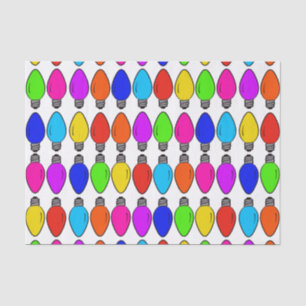 Papier Mousseline Motif d'ampoules de Noël