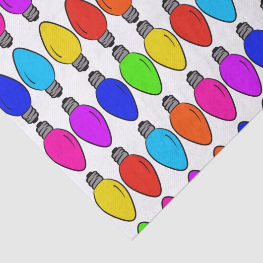 Papier Mousseline Motif d'ampoules de Noël (Détail)