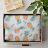 Papier Mousseline Motif d'ananas doré | Fruits tropicaux (Cadeau)