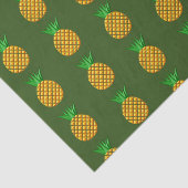 Papier Mousseline Motif D'Ananas Sur Arrière - plan Vert (Détail)