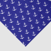 Papier Mousseline Motif d'Ancre bleu marine (Détail)
