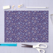 Papier Mousseline Motif d'animaux Empreintes de pattes en violet et  (Artisanat)